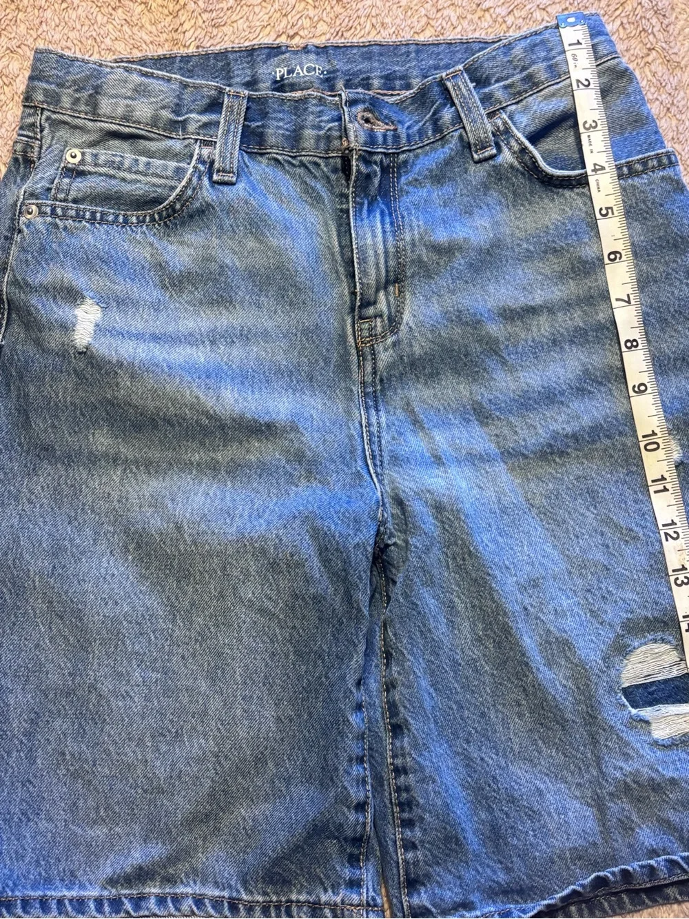 The Children's Place Blue Distressed Denim Shorts